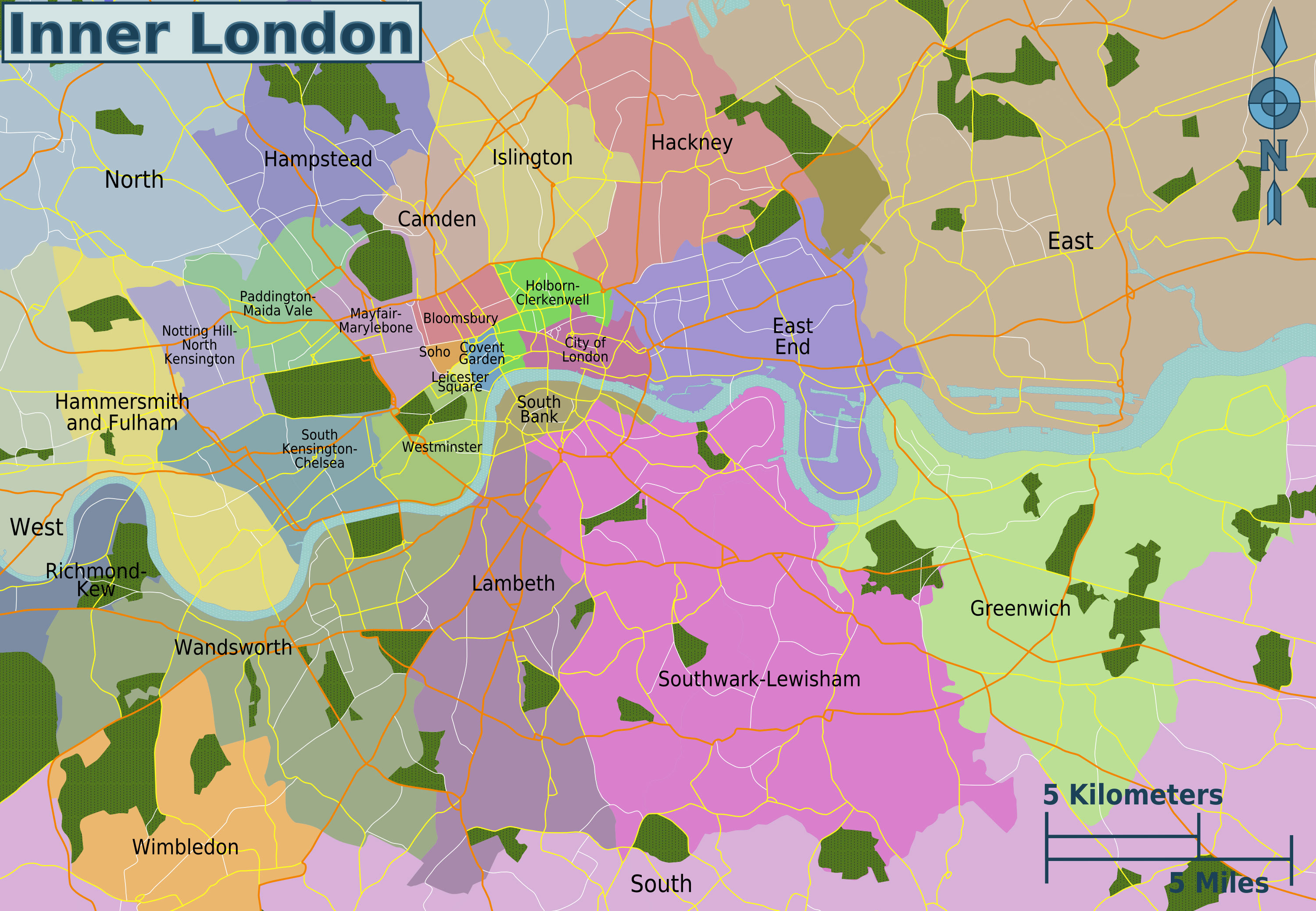 Carte Quartier Londres 