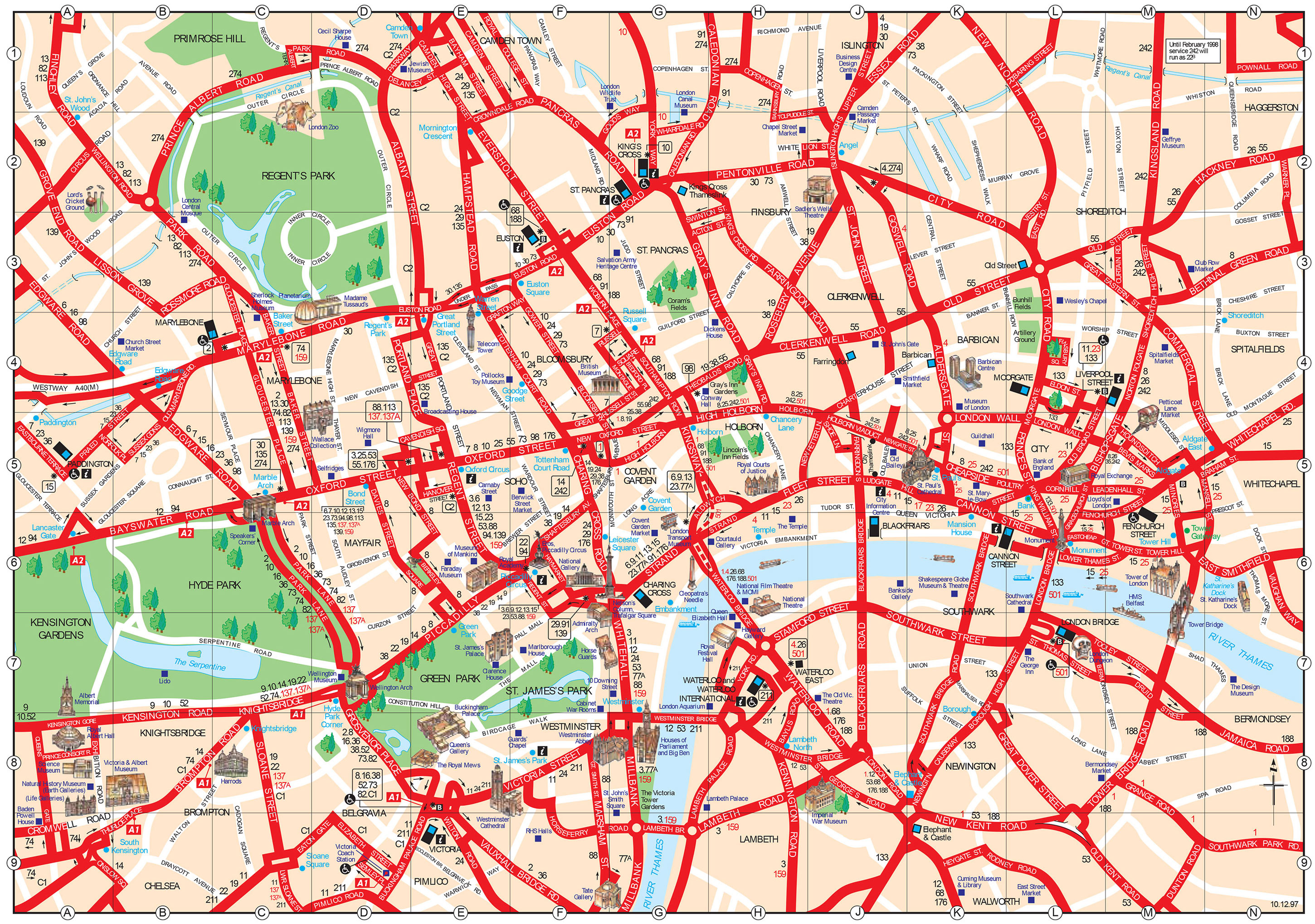 Plan Et Carte Touristique De Londres Monuments Et Circuits