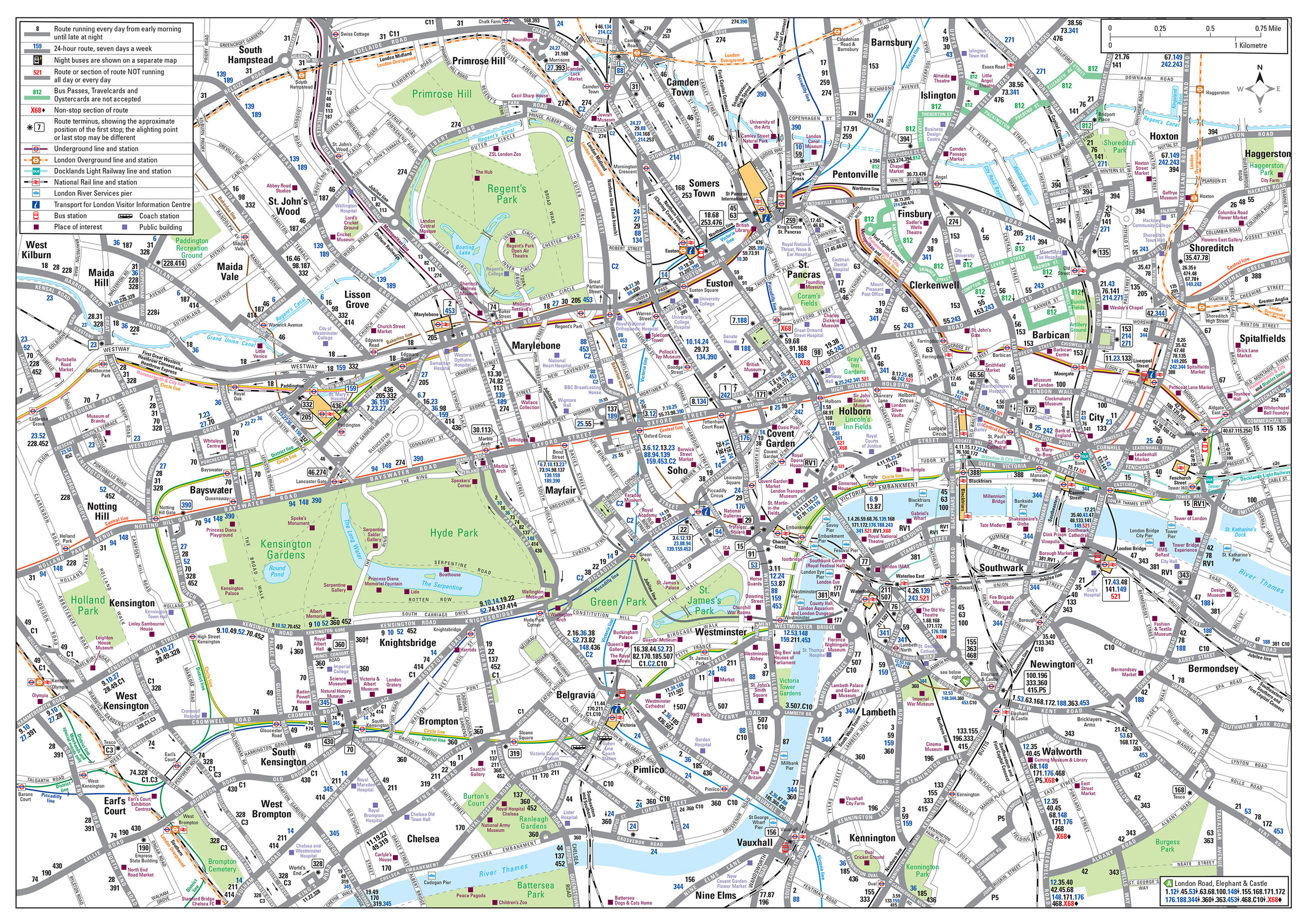 Plan Et Carte De Bus De Londres Stations Et Lignes