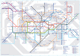 Carte du reseau TFL de metro et tube de Londres