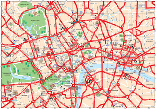 Carte touristique des musÃ©es, lieux touristiques, sites touristiques, attractions et monuments de Londres