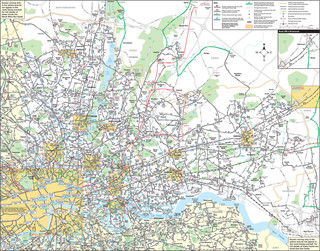 Carte du reseau de bus du nord est de Londres