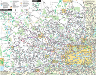 Carte du reseau de bus du nord ouest de Londres