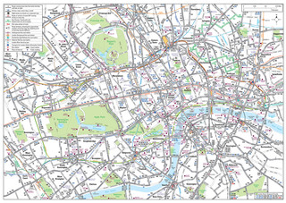 Carte du reseau de bus du centre de Londres