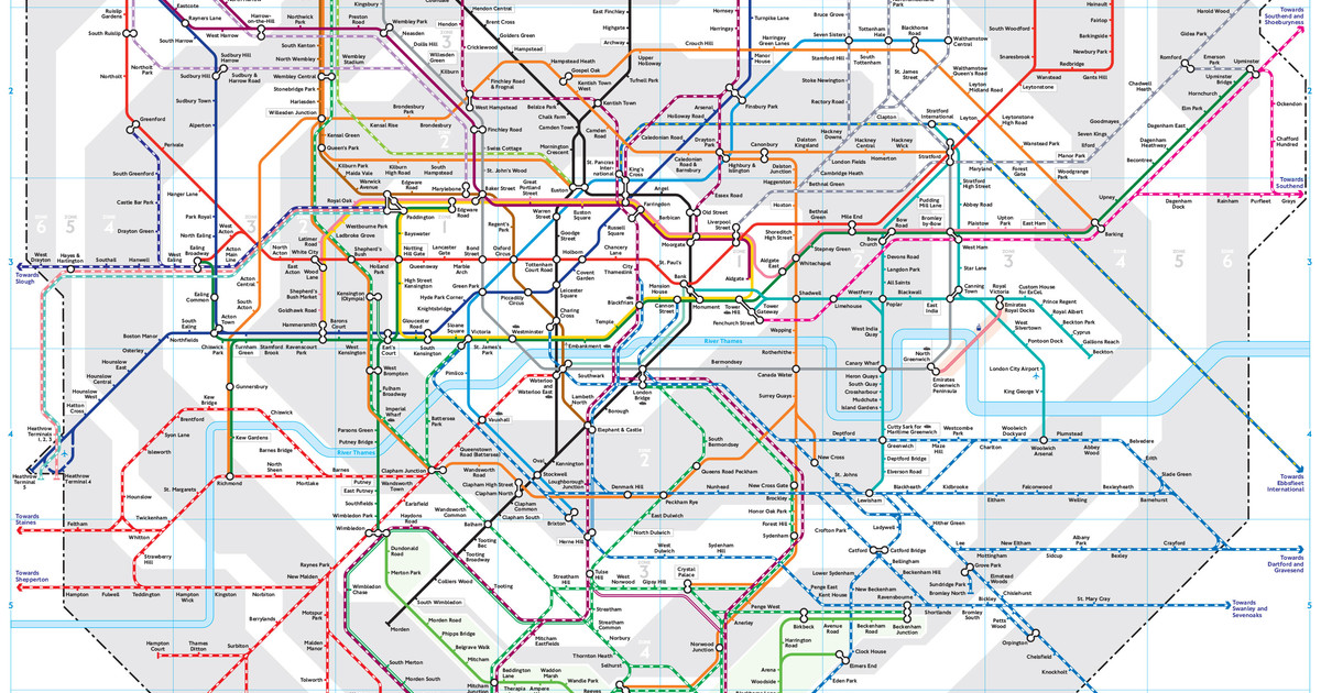 Plan Métro Londres (en PDF & Interactif) : Carte avec Zones
