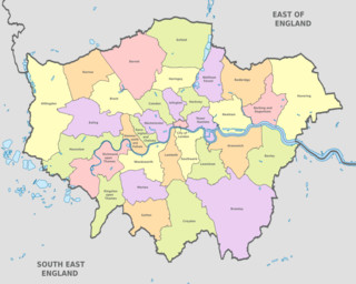 Carte des arrondissements de Londres