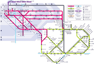 Carte du reseau de train urbain Southeastern Railway de Londres